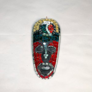 Máscara Decorativa de Madera con Mosaico de Espejos - imagen 2