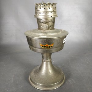 Base de Lámpara a Queroseno Antigua Marca James - imagen 1