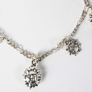 Pulsera de Plata con Dijes de Sol - 16 cm - imagen 2