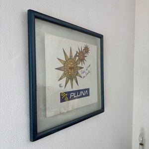 Antiguo afiche Pluna con firma de Carlos Páez Vilaró - imagen 5