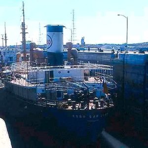 Linterna Marítima Antigua del Buque Tanque Esso San Juan - imagen 5