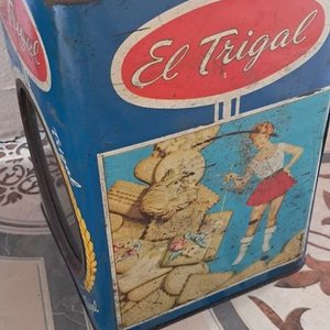 Lata Antigua de Galletas "El Trigal" Grande - imagen 2