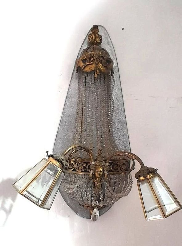 Antiguo Aplique de Pared con Diseño Imperio - imagen 9