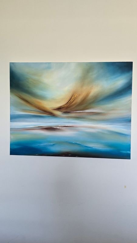 Pintura abstracta de olas de mar - imagen 2