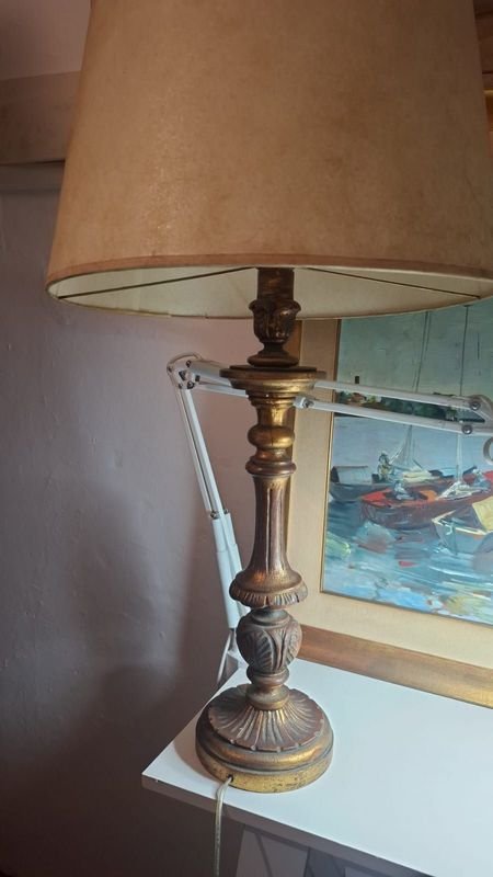 Lámparas talladas de madera, estilo par se, alto 80 cm cu. - imagen 7