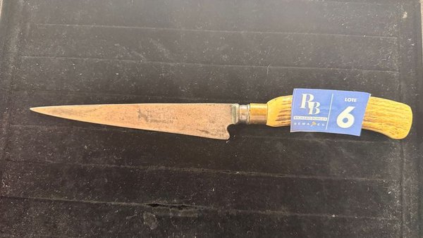 Cuchillo de Solingen con Letra Mayúscula y Cabo Guampa - imagen 1