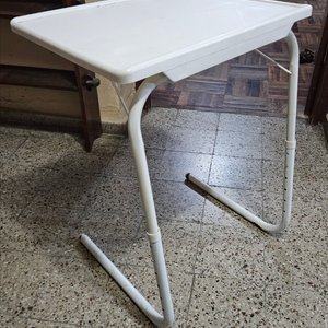 Mesa Auxiliar Plegable Blanca Regulable en Altura - imagen 3