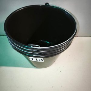 4 Baldes Negros de Plástico con Asa, Capacidad 12 Litros - imagen 3