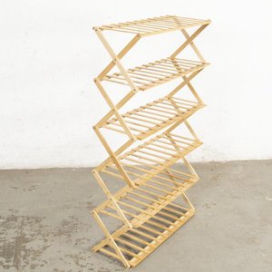 Estante Zapatero Plegable de Bambú - 5 Niveles - imagen 2