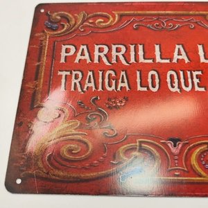 Chapa Decorativa Vintage "Parrilla Libre" - 28x19 cm - imagen 3