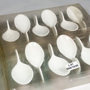 Set de 24 Cucharitas de Loza Blanca en Caja - imagen 4