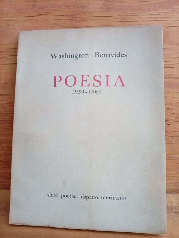 Libro "Poesía 1959-1962" de Washington Benavides, Primera Edición