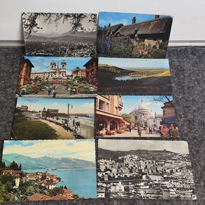 18 Postales Antiguas de Diferentes Partes del Mundo con Sellos - imagen 1