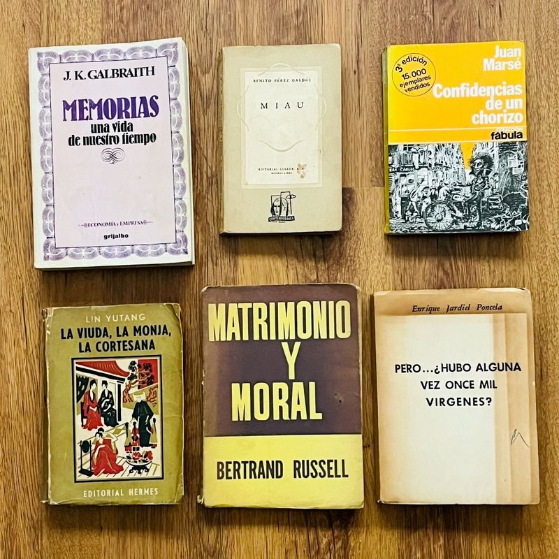 Conjunto de 6 Libros: Russell, Galdós, Marsé, Galbraith y más