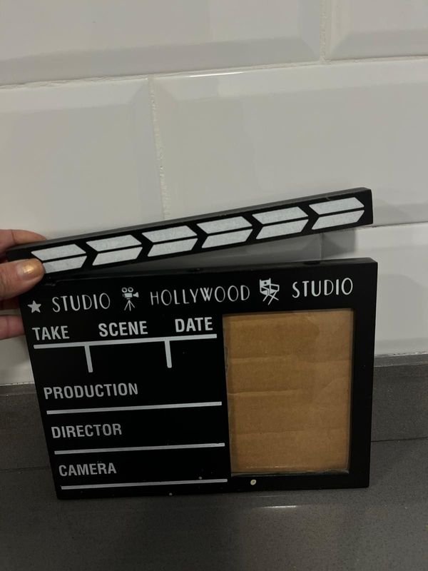 Portarretrato Marco de Claqueta de Cine Hollywood