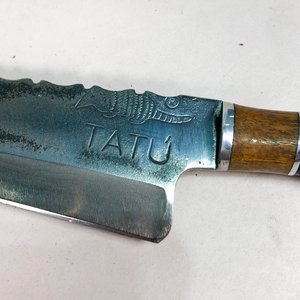 Cuchilla Tatu de 23 cm con Vaina de cuerina y Mango Marrón - imagen 3