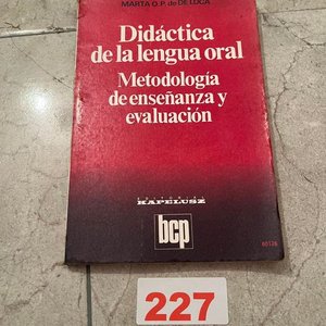 Lote anterior: Didáctica de la Lengua Oral: Enseñanza y Evaluación por Marta O.P. de De Luca