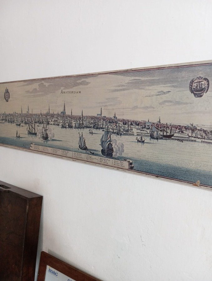 Pcs bandeja grande en madera, cuadro con corte de bovinos y paisaje Amsterdam - imagen 4