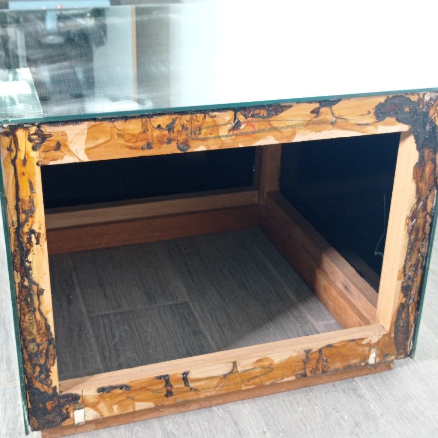 Mesita ratona con forma de cubo con espejos - imagen 4