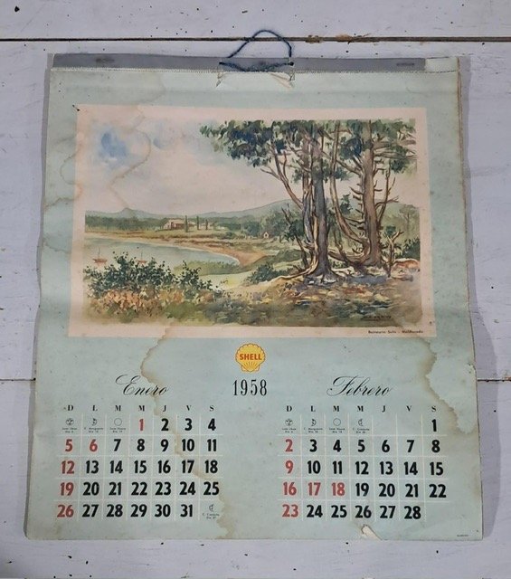 Lote anterior: Almanaque SHELL 1958 con 6 laminas - Calendario histórico