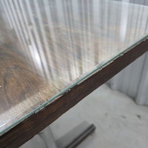 Mesa Rectangular con Tapa de Madera y Vidrio - imagen 9