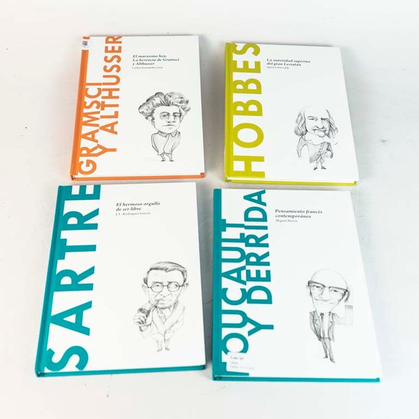 Lote de 4 Libros de Filosofía: Sartre, Hobbes, Foucault, Derrida, Gramsci y Althusser - imagen 1