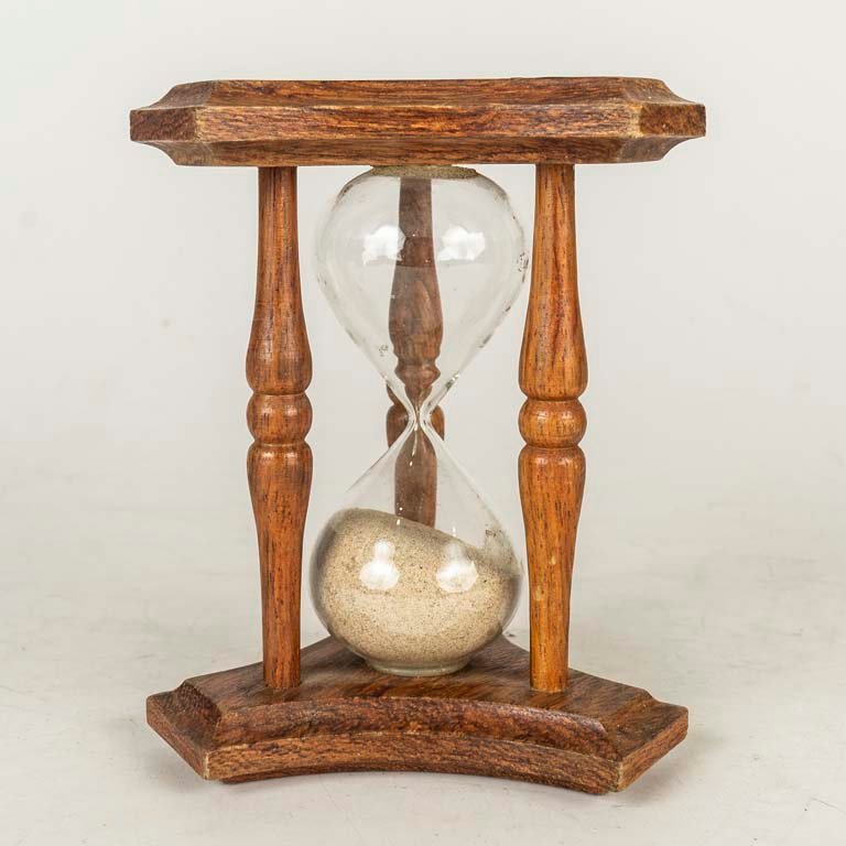 Reloj de Arena Decorativo de Madera y Vidrio