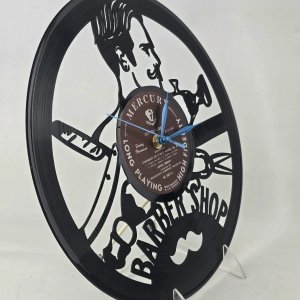 Reloj de Disco de Vinilo "Barber Shop" con Diseño Artístico - imagen 3