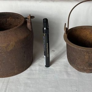 Antiguo Colero de Hierro con Asa - imagen 3