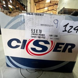 Lote siguiente: Caja de Pitones CISER Zincado Branco 5.5 x 70 mm - 100 Unidades