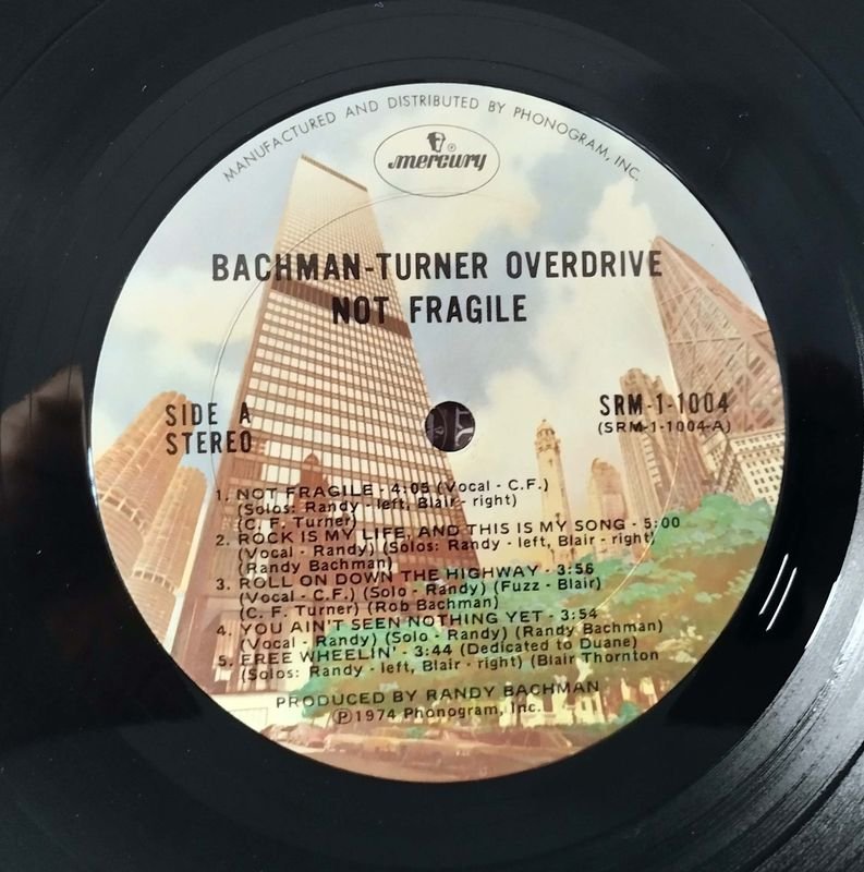 Vinilo de Bachman Turner Overdrive: "Not Fragile" (1974) - imagen 8