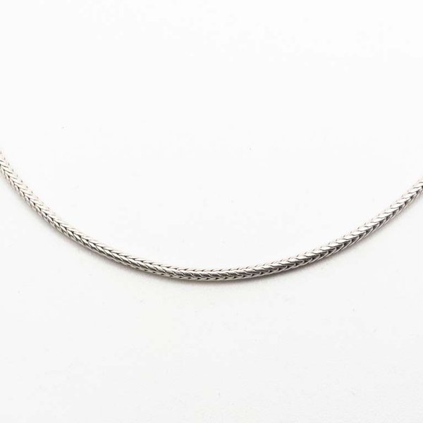 Cadena de Plata Cola de Ratón 55 cm con Fallo en Cierre - imagen 1