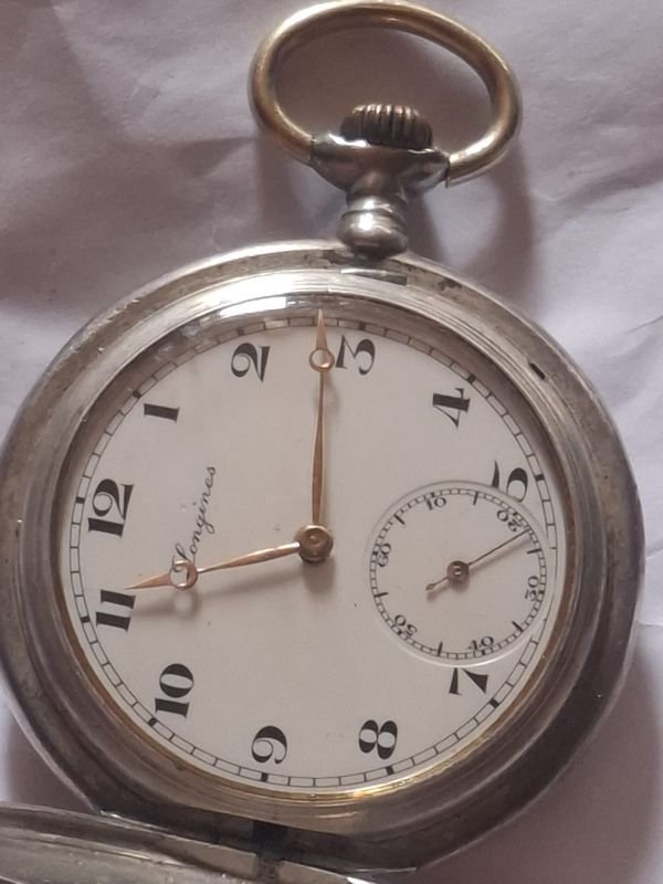 Reloj Longines de plata antiguo en excelente estado - imagen 2