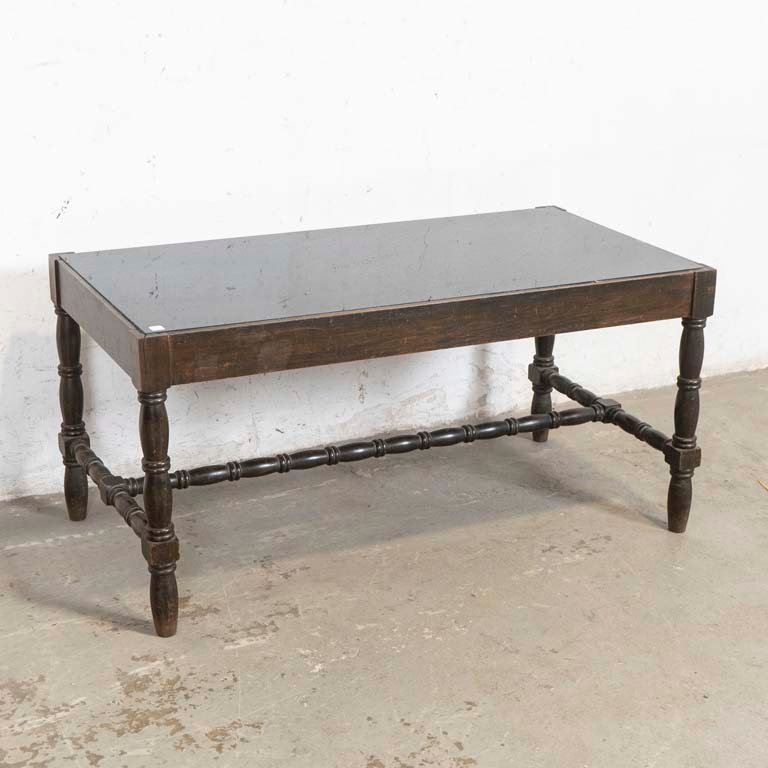 Mesa de Living Inglesa con Tapa de Vidrio Color