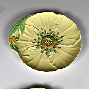 Dos Despojadores Carlton Ware Loza Inglesa Diseño Floral Amarillo - imagen 4