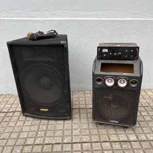 Lote siguiente: Parlante Lexsen con Potencia y Micrófonos