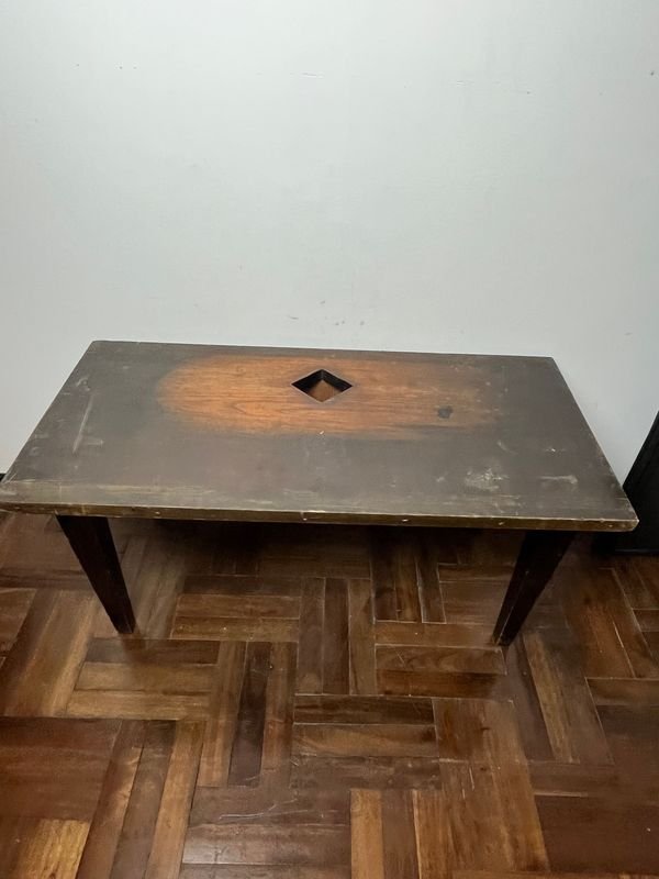 Mesa ratona de madera con diseño antiguo - imagen 7