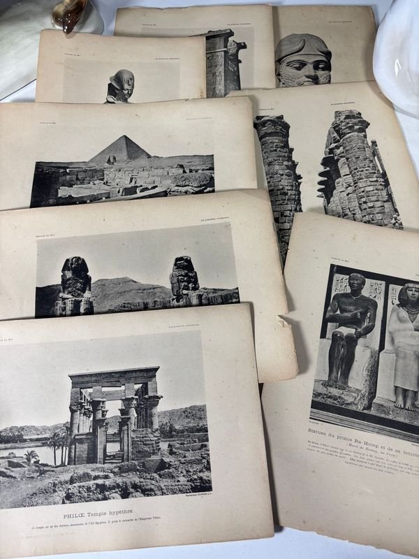 Libros y estatuas egipcias de la Revista del Viaje a Egipto - imagen 6