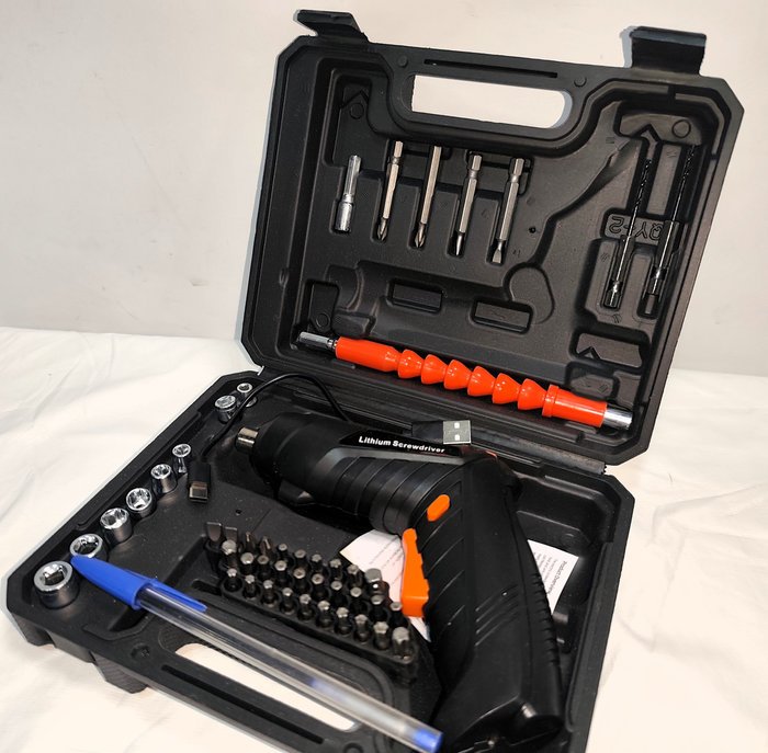 Atornillador Recargable Lithium Screwdriver con Accesorios y Valija
