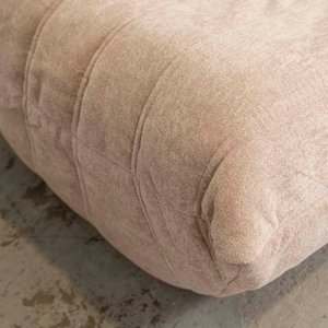 Puff Almohadón Beige Tapizado Lavable 90x65x30 cm - imagen 3