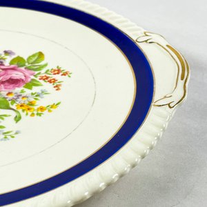 Plato de Loza Inglesa Johnson Bros "Old English" con Flores - imagen 3