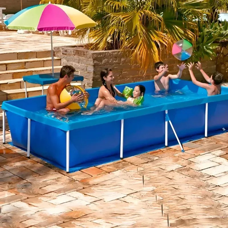 Piscina Rectangular con Estructura de Hierro - imagen 3