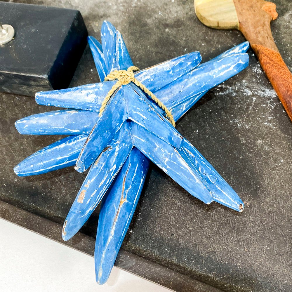 Decoración de pez verde y estrellas de mar - imagen 2
