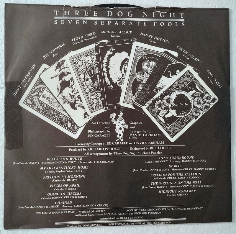 Vinilo de Three Dog Night: Seven Separate Fools, 1972 - imagen 4
