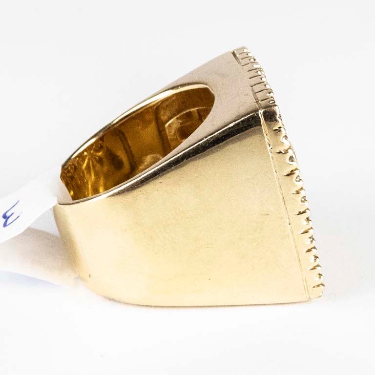 Anillo de plata y oro con zafiros blancos - imagen 2