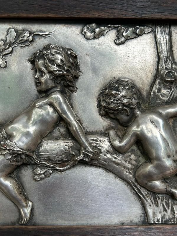 Antiguo cuadro de autor Helmuth Schievelkamp (1890) - Colección metal - imagen 6