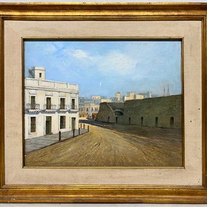 Oleo "Casa de Ximenez y las Bovedas" de Carlos Menck Freire, 33x40cm - imagen 2