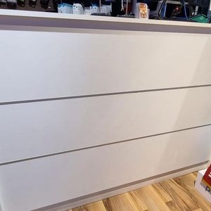 Mostrador Blanco Melamínico con Cajón y Estantes - imagen 1