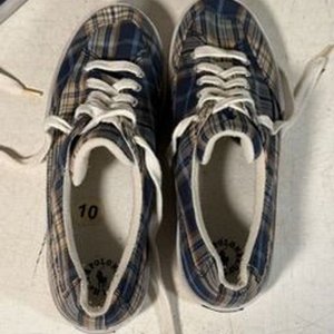Dos Pares de Championes Polo Ralph Lauren a Cuadros Talle 10 - imagen 4