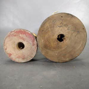 Dos Bases de Lámpara Antiguas de Madera Tallada - imagen 6